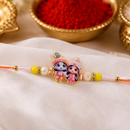 Lord Krishna and Radha Designer Rakhi for Raksha Bandhan.