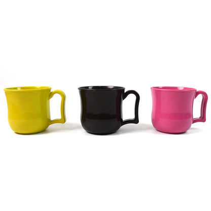 Customized Premium Plastic Coffee / Tea Cups / Mug with Handle (1 Pc / With Color Box / Mix Color)