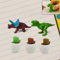 Dinosaur Puzzle Erasers – 5-Pc Kids Fun Stationery Set | Brain Horizon
