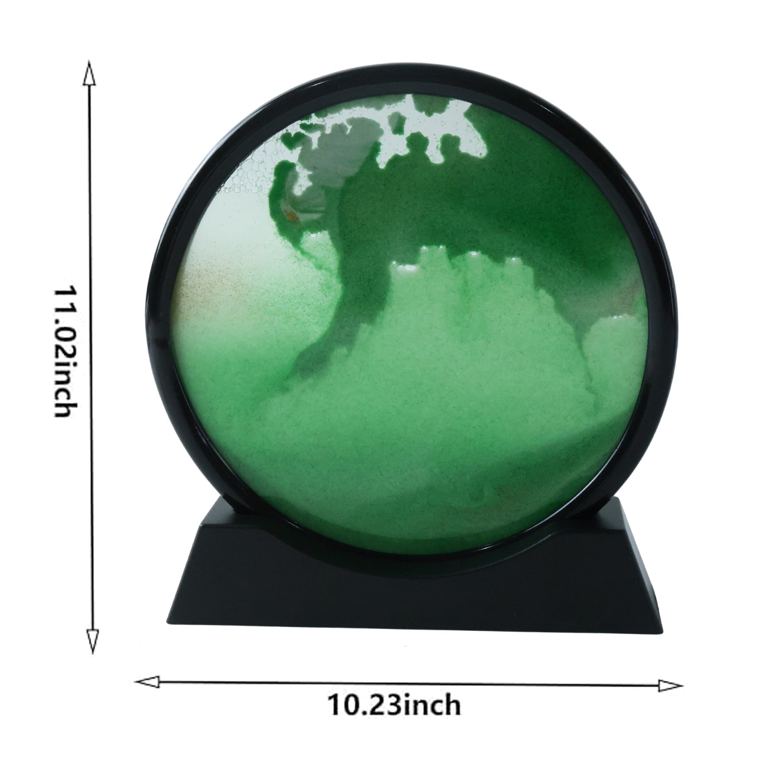 3D Moving Sand Art Round Frame with Stand for Home and Office Table Decor (1 Pc) - image 6