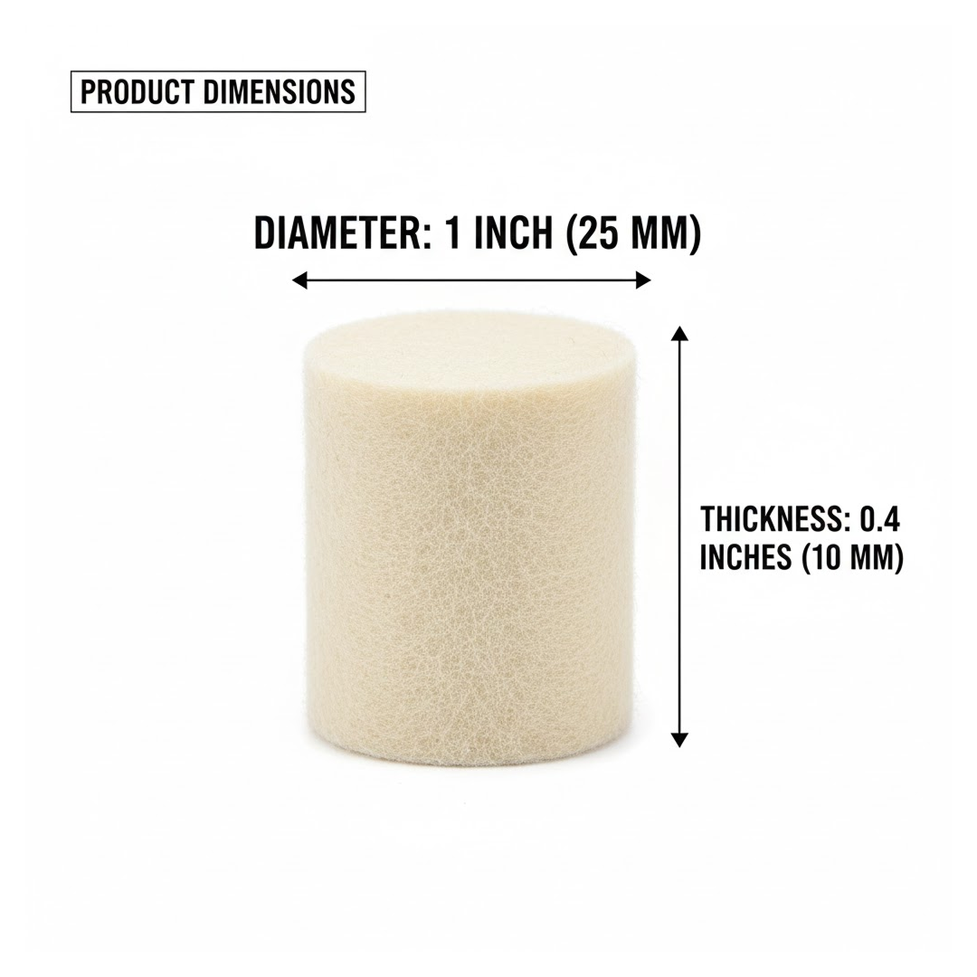 Rotary Tool Accessory Wool Felt Polishing Pad Felt (5 Pcs Set)