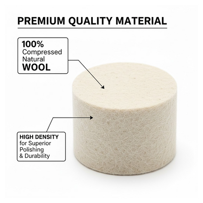 Rotary Tool Accessory Wool Felt Polishing Pad Felt (5 Pcs Set)