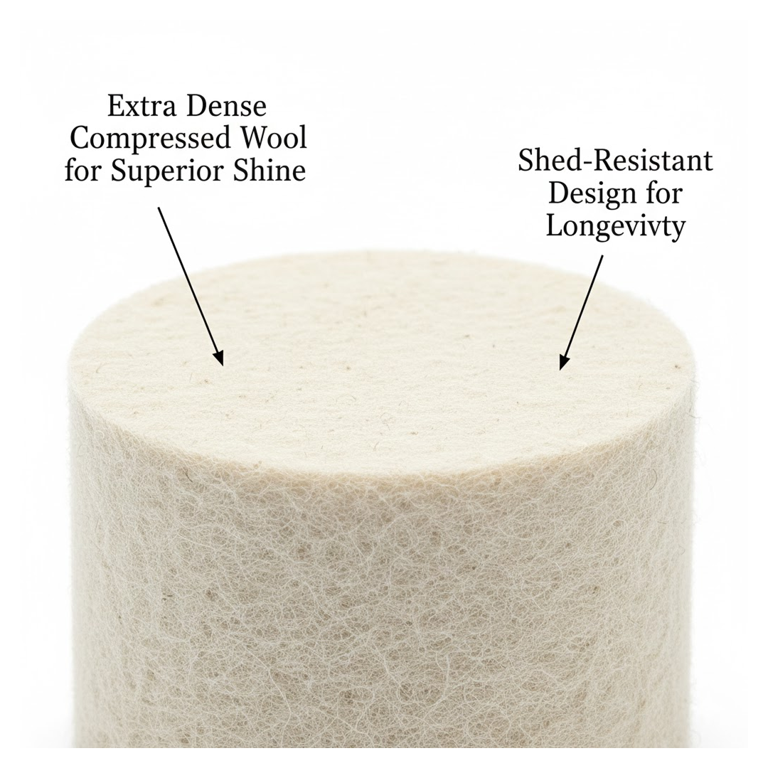 Rotary Tool Accessory Wool Felt Polishing Pad Felt (5 Pcs Set)