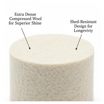 Rotary Tool Accessory Wool Felt Polishing Pad Felt (5 Pcs Set)