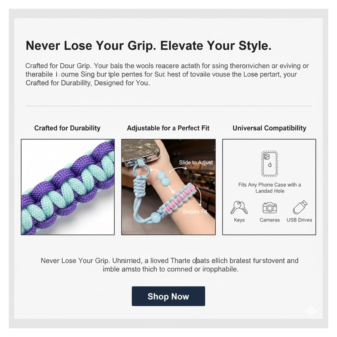 Multipurpose Adjustable Hand Wrist Strap Lanyard(1 Pc / 15 Inch / Multicolor)