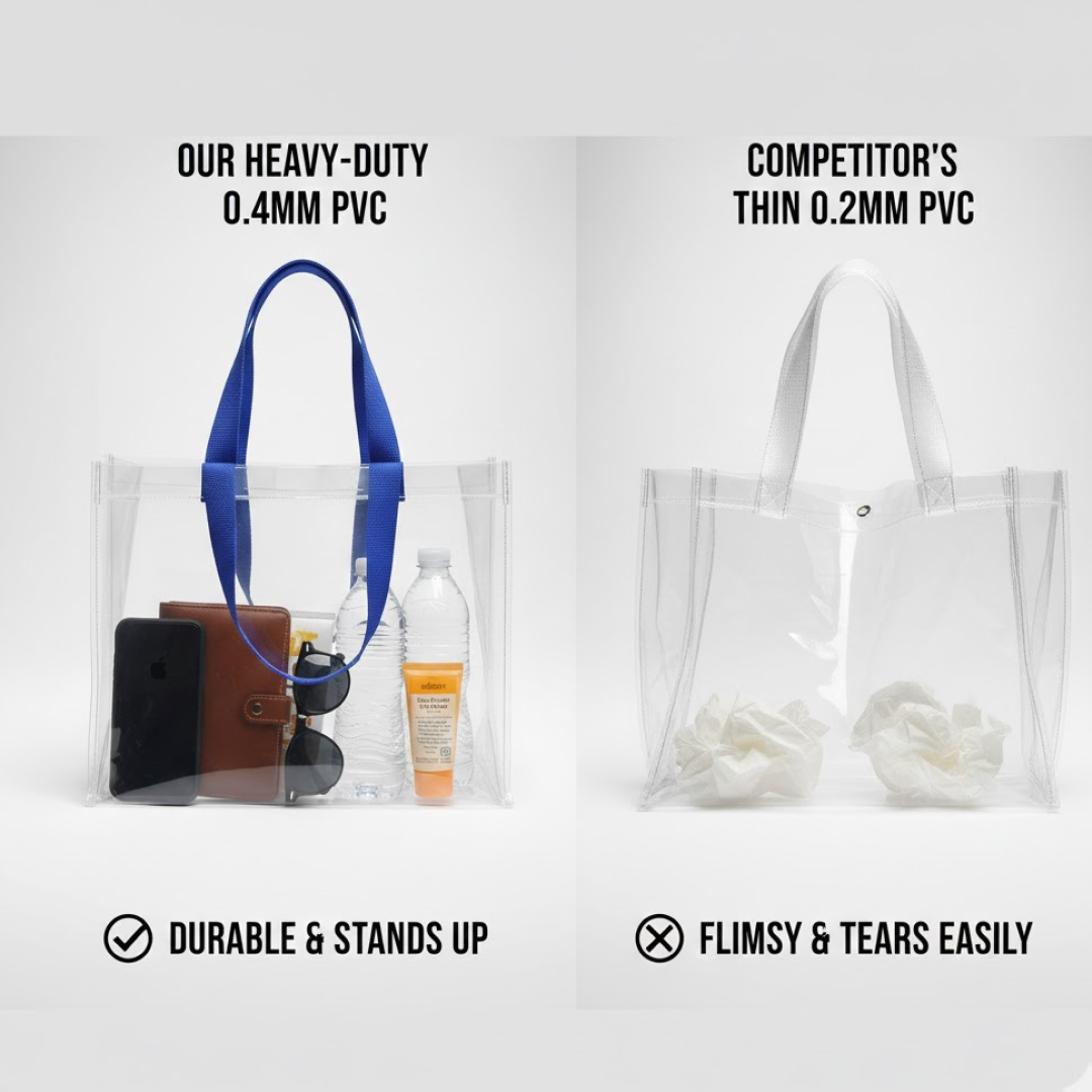 Multifunction Transparent Bag With Handle Bag (45×30×14 CM / 1 pc)