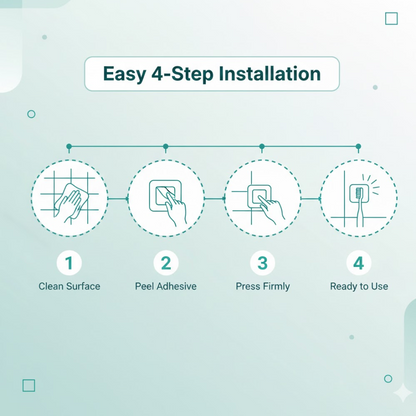 Large Plastic Self Adhesive Wall Hooks (2 Pc)