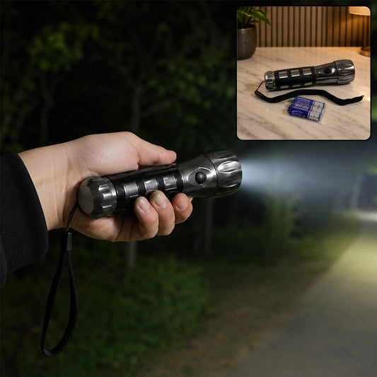 LED Hand Torch – Aluminium, Rubber Grip | Indo Glow