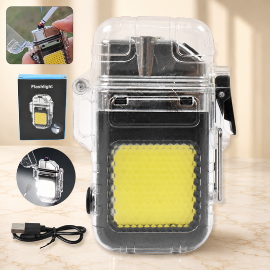 Electric Lighter Flashlight – USB Rechargeable 3-Mode COB | Indo Glow