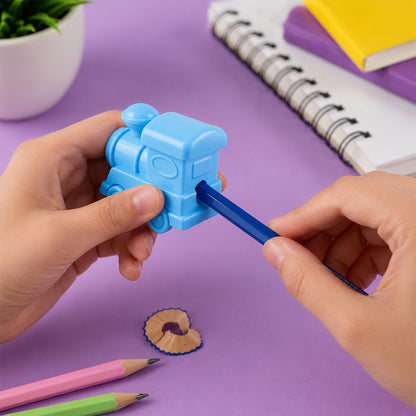 Train shaped pencil sharpener product view