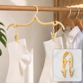 Foldable Cloth Hanger with Dual Clips – Space-Saving Laundry Organizer