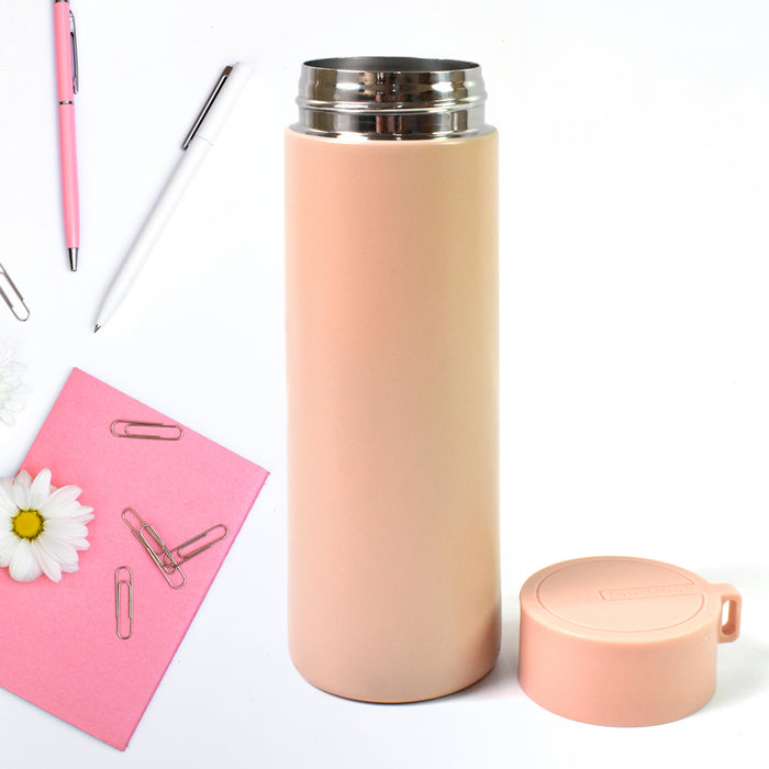 Customized / Personalized Vacuum Insulated Stainless Steel, Double walled (500 ML Approx / Pink)