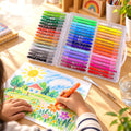 Water-Soluble Twist-Up Colour Crayons with Brush and Carry Case (48 Pc)
