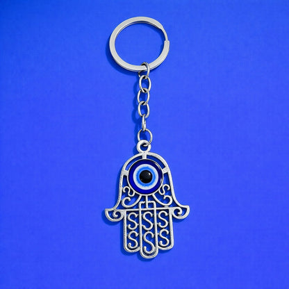 Hamsa Evil Eye Keychain for Car Keys, Bags & Protection Gifting