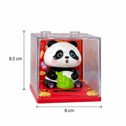 Solar Powered Head-Shaking Panda Toy • Cute Dashboard Bobble Panda