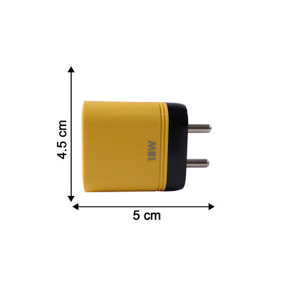Compact charger plugged into wall socket