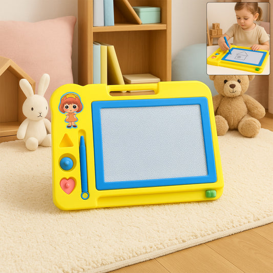 बच्चों के लिए मैजिक स्लेट पेन डूडल पैड इरेसेबल ड्राइंग आसानी से पढ़ना लिखना सीखना ग्रैफिटी बोर्ड बच्चों के लिए गिफ्ट खिलौना मैग्नेटिक पेंटिंग स्केच पैड बच्चों के लिए (1 पीस मिक्स कलर)