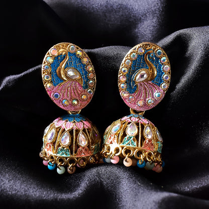 Peacock Styled Jumka Earrings