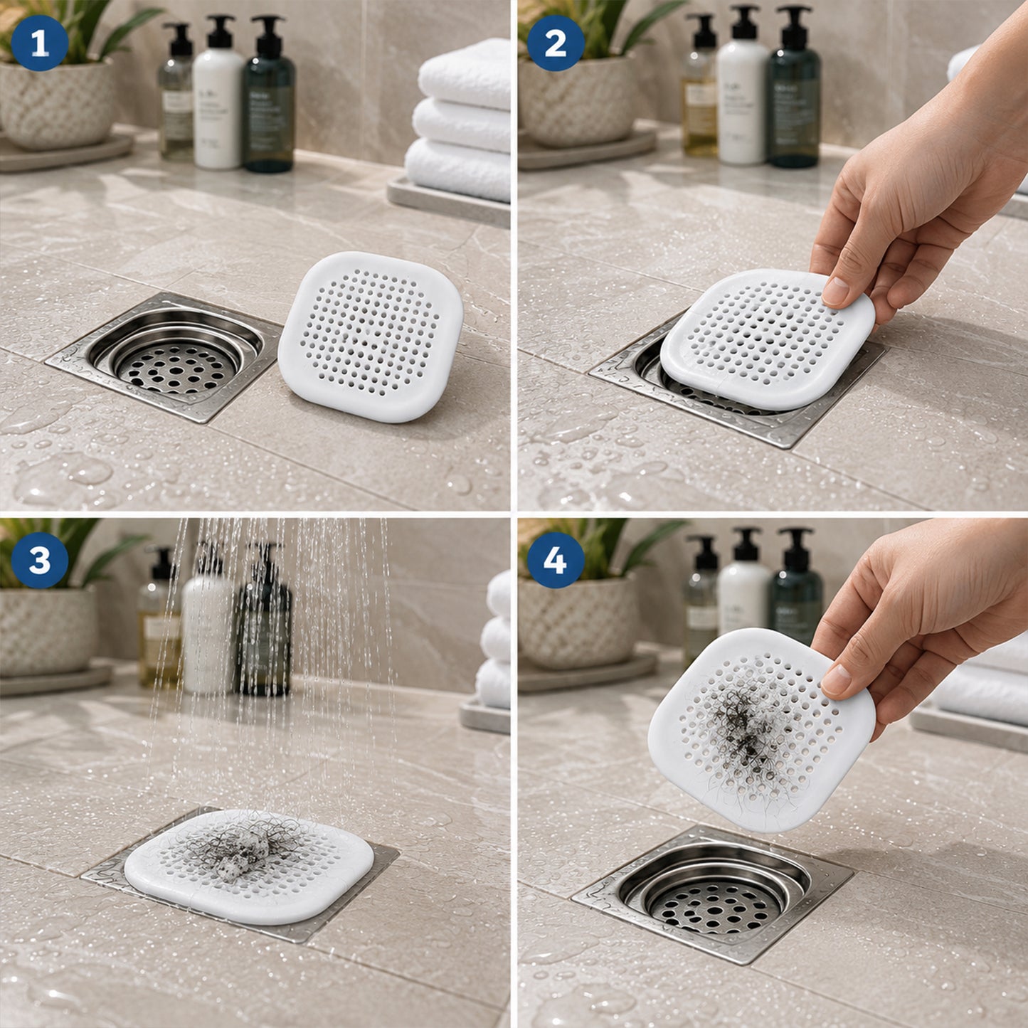 Flexible silicone floor drain cover strainer 1 pc - image 4