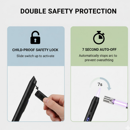 Long Flexible USB Rechargeable Electric Arc Lighter – Windproof, Flameless Plasma