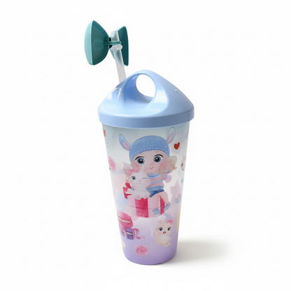 Unicorn Water Bottle with Straw & Lid for Kids (Without Light)
