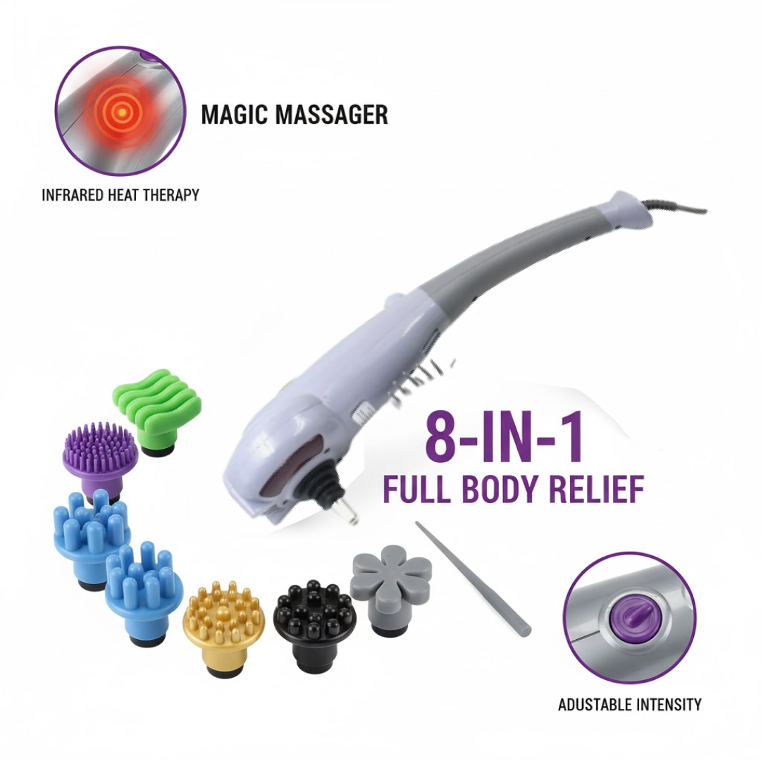 Electric 8 In 1 Full Body Massager, Magic Massager (1 Set)