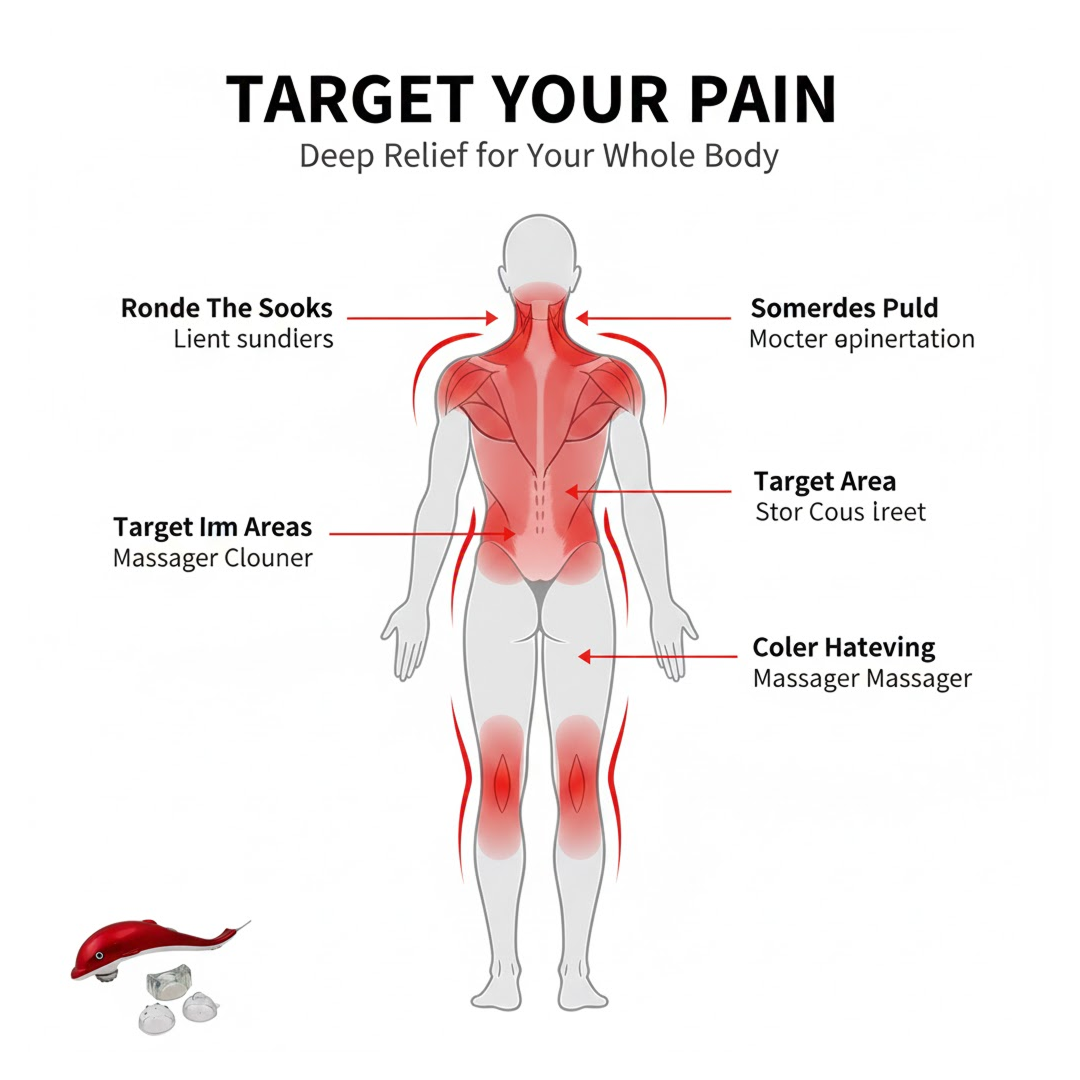 Electric Dolphin Handheld Massager (1 Pc)