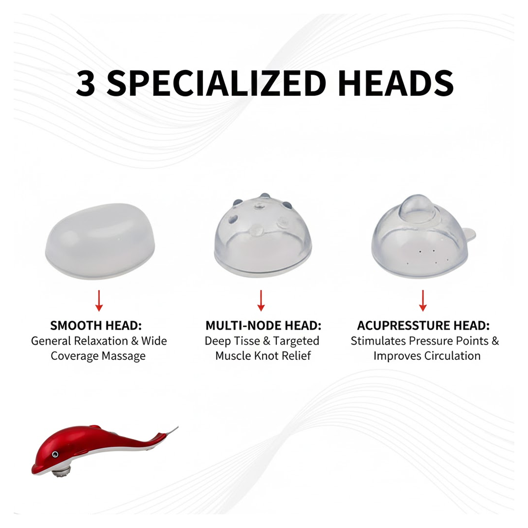 Electric Dolphin Handheld Massager (1 Pc)