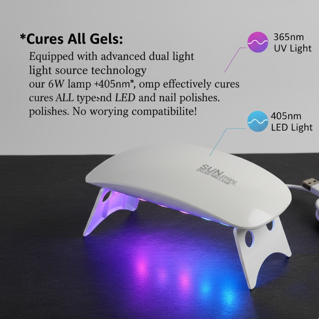 UV LED Lamp Nail Dryer Mini Portable Nail Lamp Professional  (1 Pc)