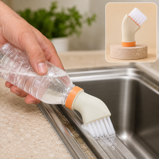 Bottle-Attachable Cleaning Brush – Ergonomic Deep Scrubber