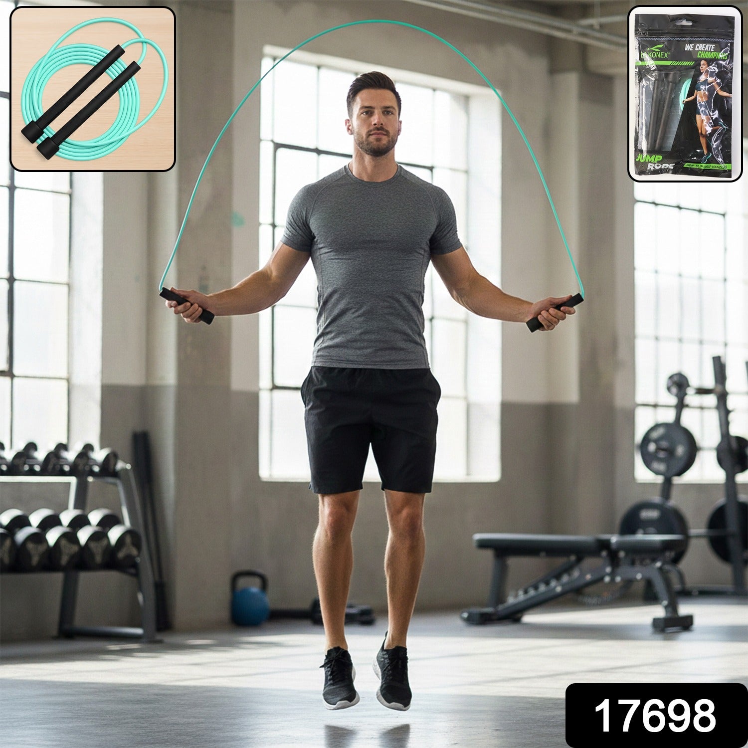 High-Speed Skipping Rope with Foam Padded Handles (1 Pc)