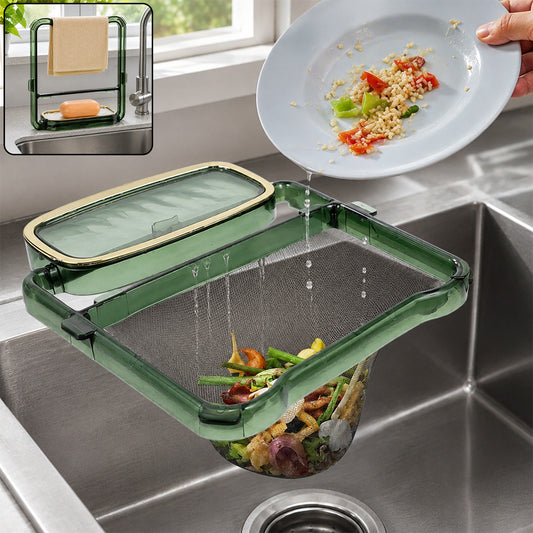 2-in-1 Bathroom Organizer – Self-Adhesive Soap Holder & Towel Rack