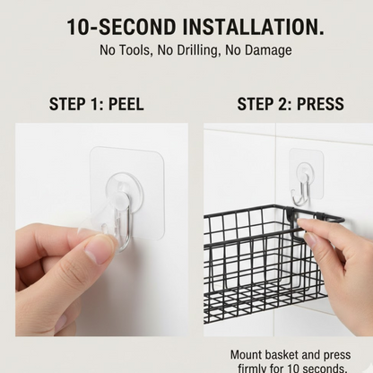 Metal Shower Basket / Canddy, for Bathroom Organiser (5 Pc Combo)