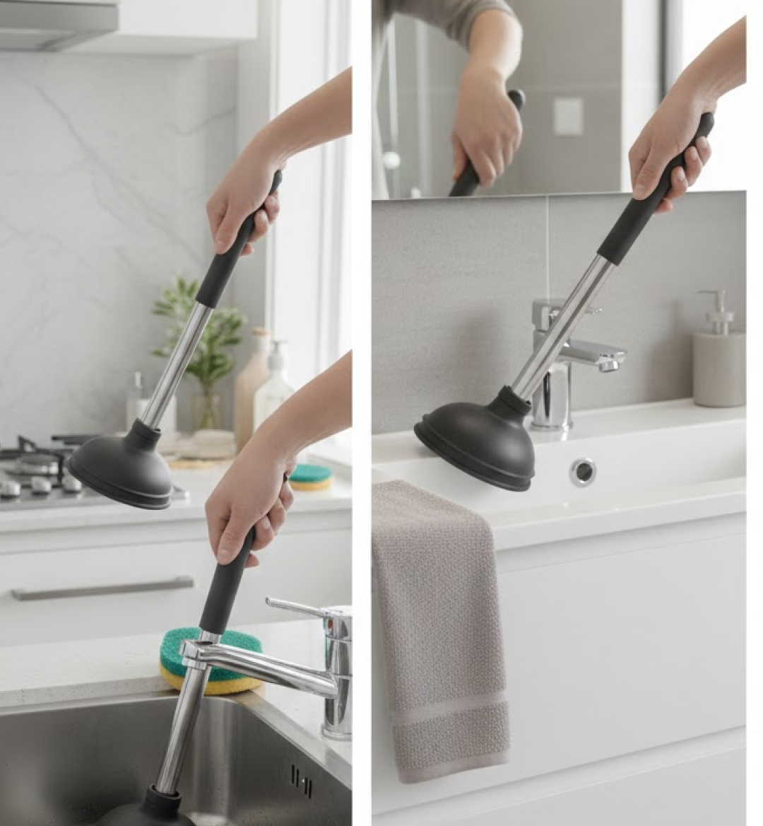 Drain Unblocker Pump for Kitchen, Sink & Toilet Cleaning