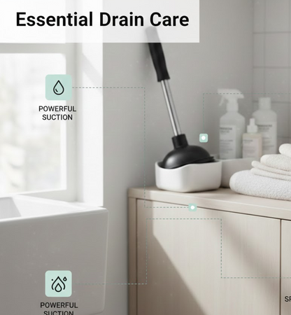 Drain Unblocker Pump for Kitchen, Sink & Toilet Cleaning