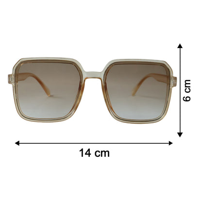 19316 gold brown sunglasses size