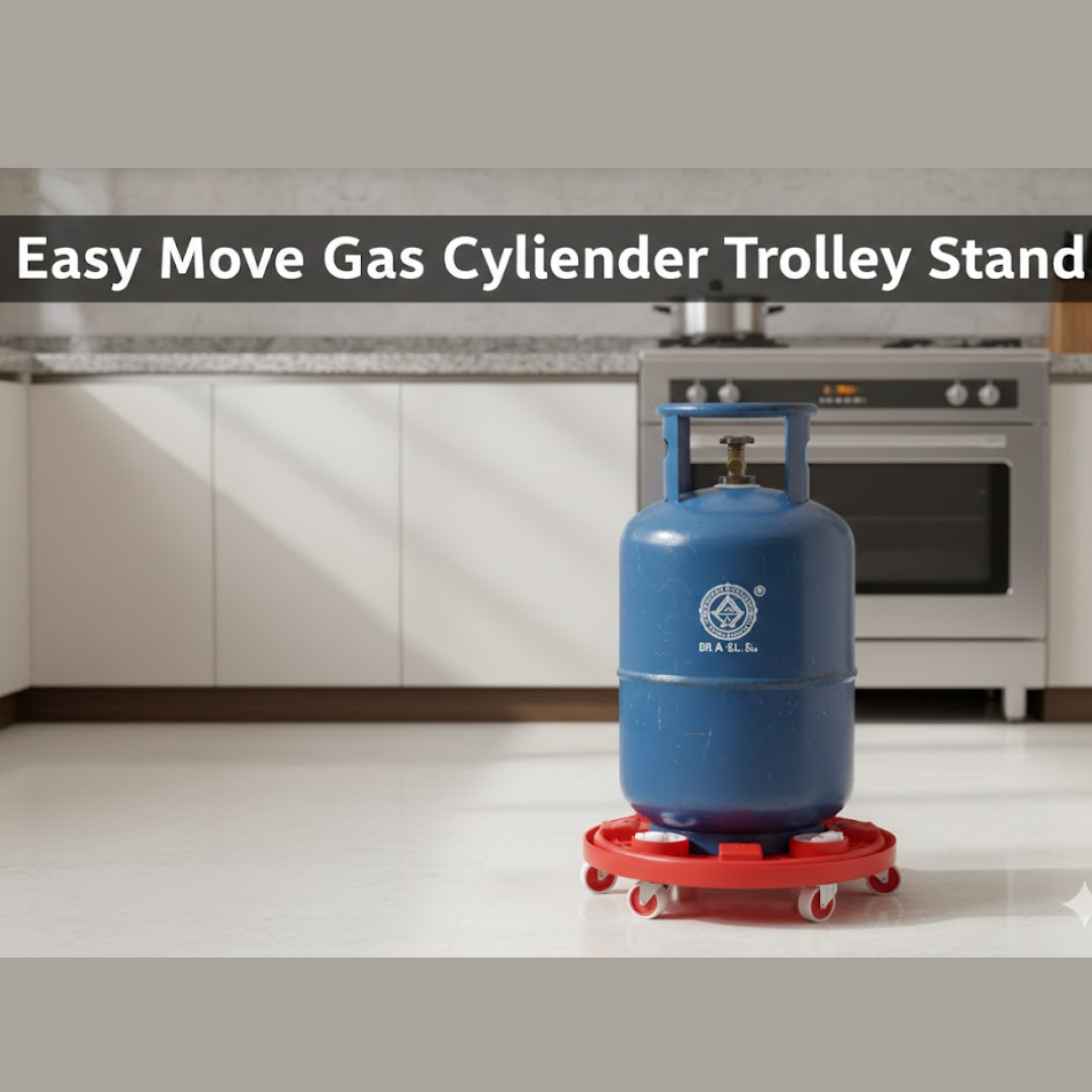 Gas Cylinder Trolley Stand with Movable Wheels