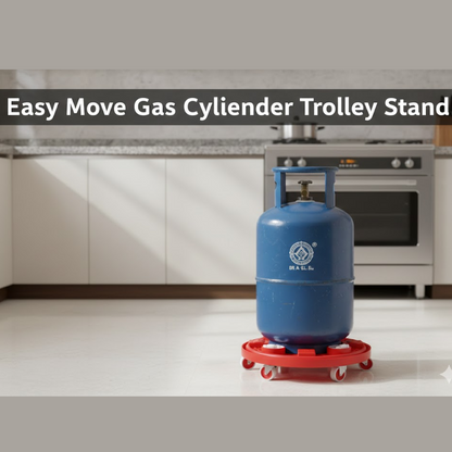 Gas Cylinder Trolley Stand with Movable Wheels