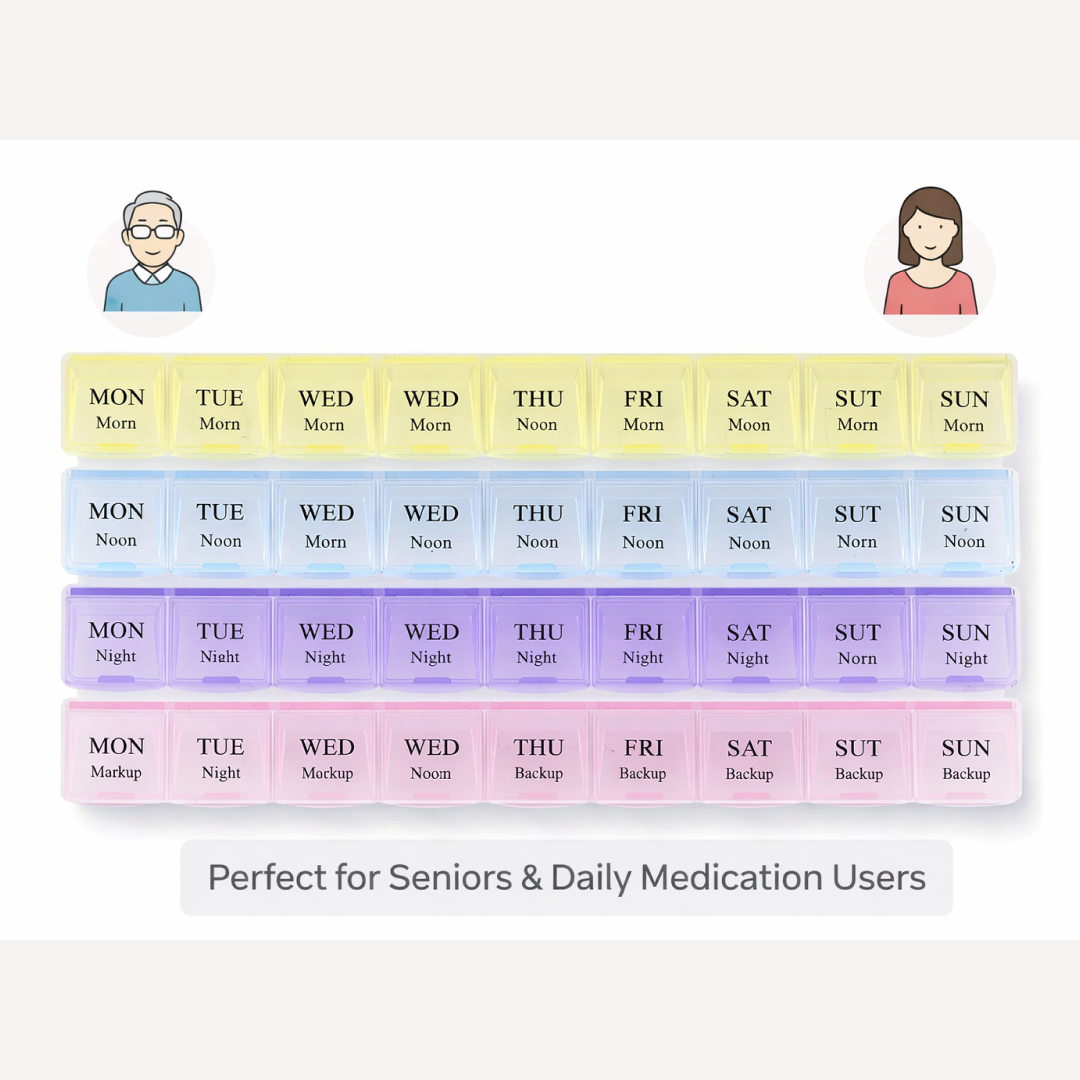 Weekly Pill Case 28-Slot Medicine Organizer