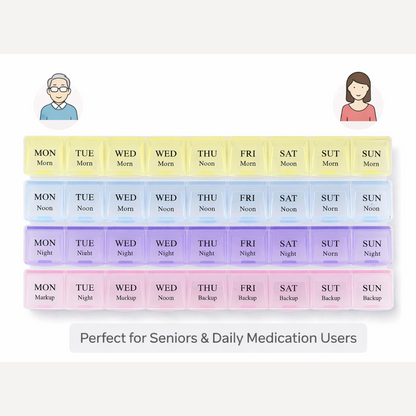 Weekly Pill Case 28-Slot Medicine Organizer