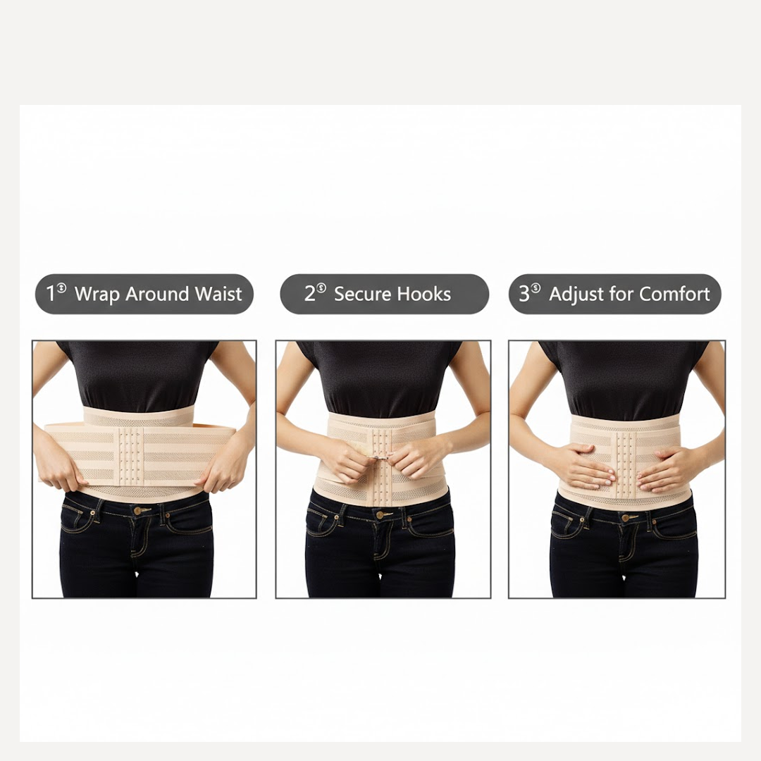2 Hooks Waist Trimmer Belt Shaper Cincher Trimmer Body shape - (L)