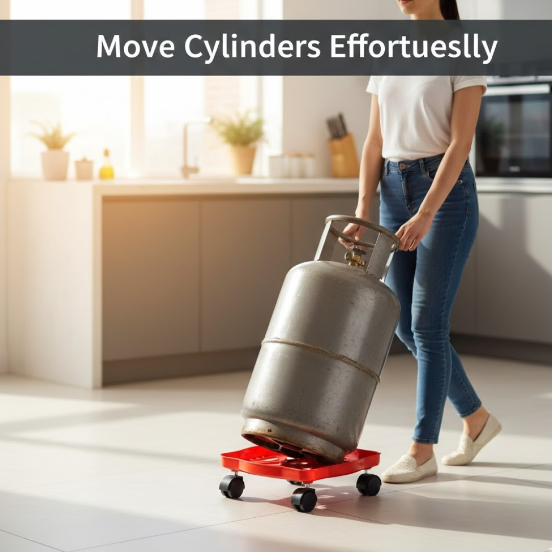 Square Plastic Gas Cylinder Trolley