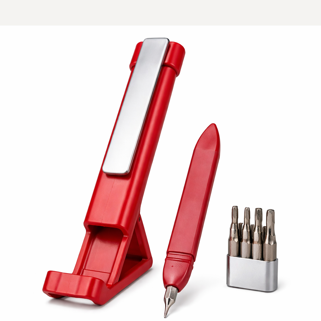 Pen-Shaped Phone Holder with Screwdriver Sets