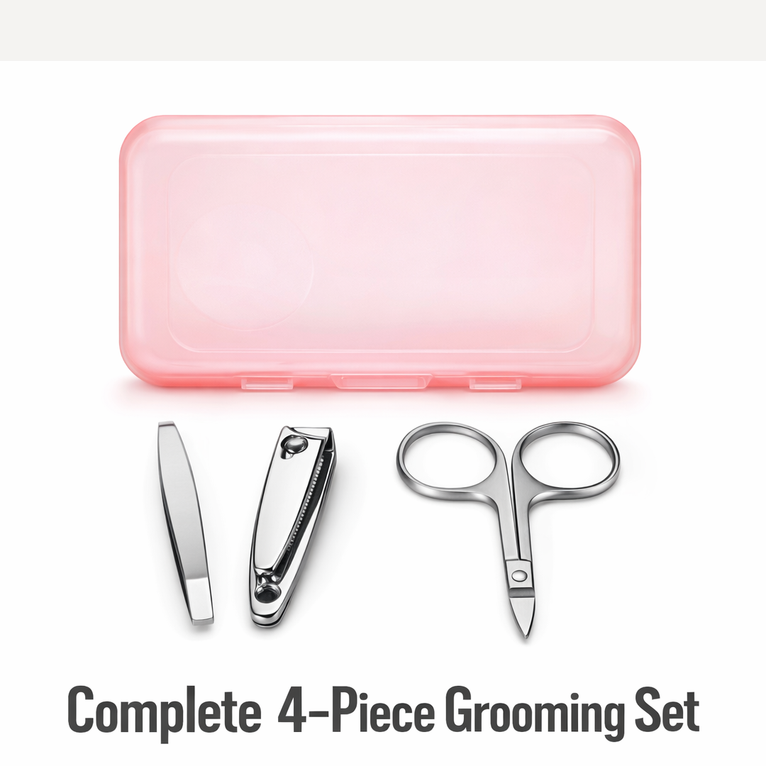 Compact nail clipper set components layout