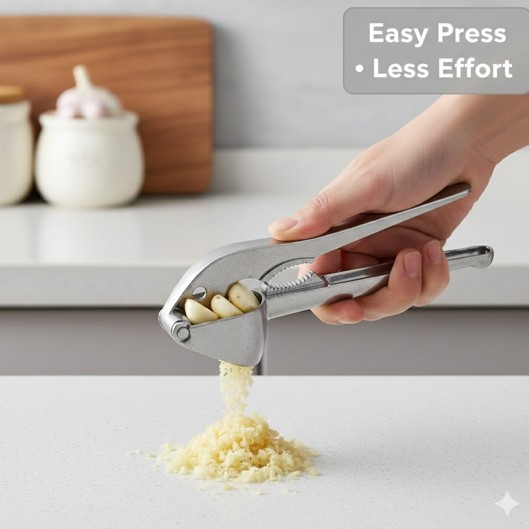 Aluminum Garlic Press – Easy-to-Use Lightweight Kitchen Tool