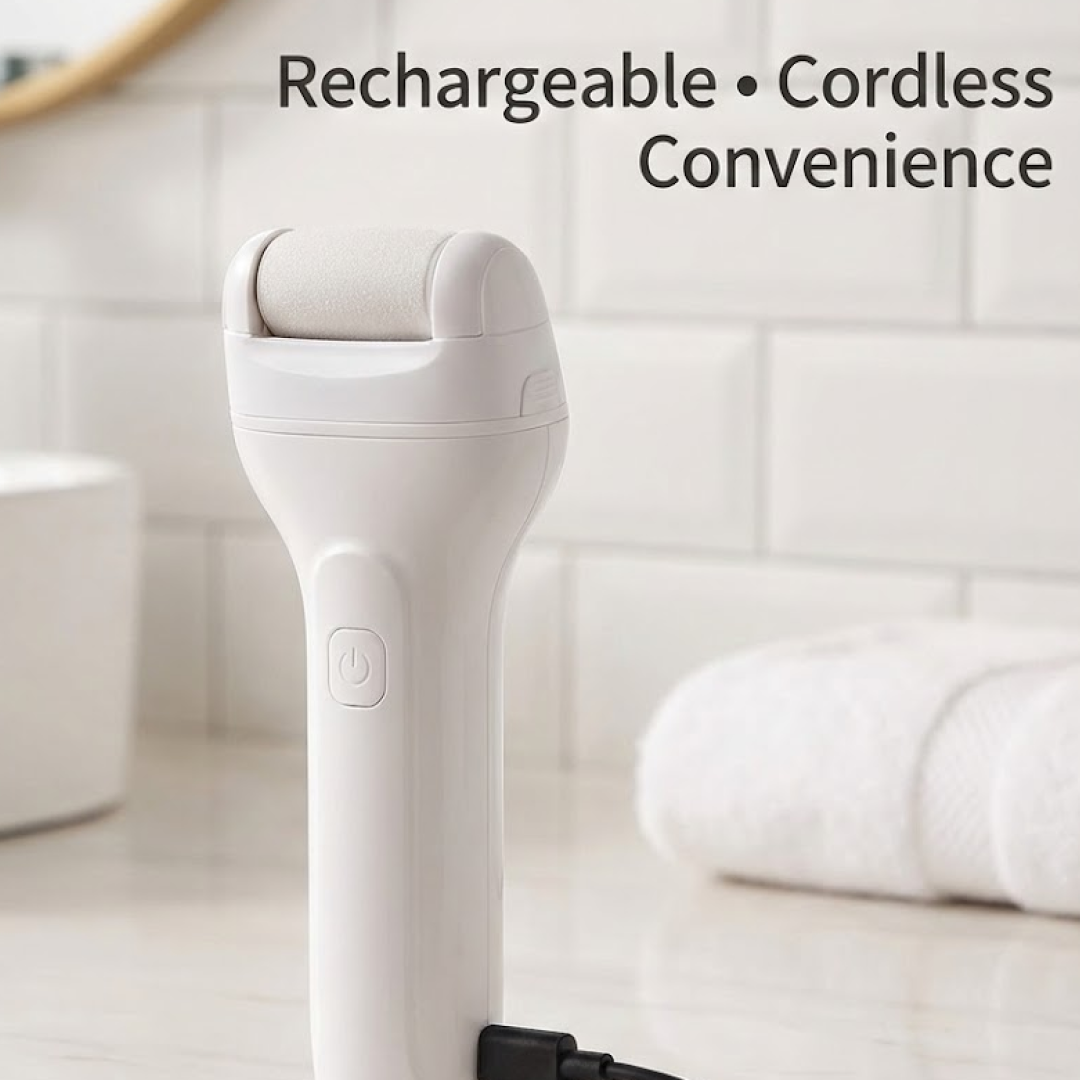 Portable Electric Foot File – Rechargeable Callus Remover & Pedicure Tool Smooth Feet