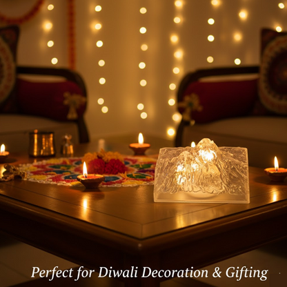 Unique Plastic Night Light: Flameless LED, Diwali (Iceberg Design, Gift)