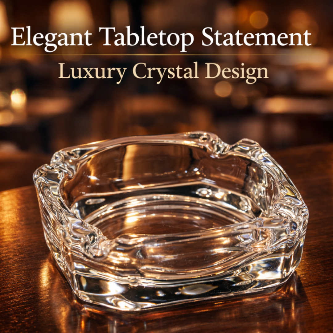 Glass Brunswick Crystal Quality Cigar Cigarette Ashtray