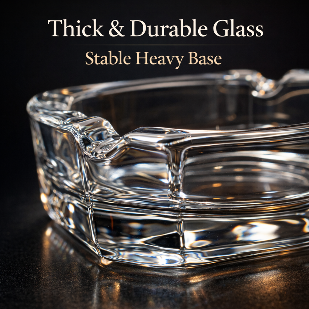 Glass Brunswick Crystal Quality Cigar Cigarette Ashtray