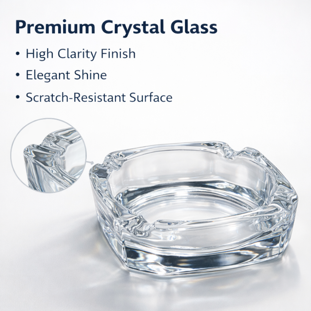 Glass Brunswick Crystal Quality Cigar Cigarette Ashtray